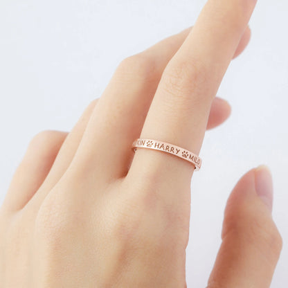 Pet Name Ring — Multiple Names